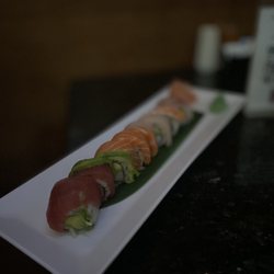 Tsukasa of Tokyo - Rainbow roll - had to drench it in soy sauce to be palatable- stale