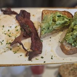 First Watch - Eggs, bacon, avocado toast