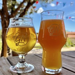 Delicious saison for me and ipa for Hubby