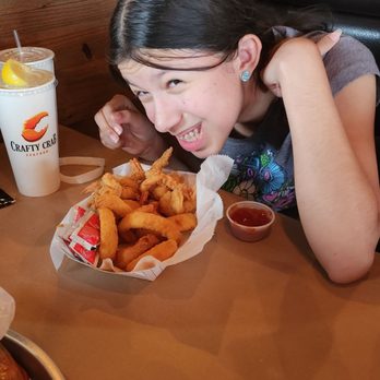 Crafty Crab - basket with onion rings - Seafood Near Me - Orlando, Florida