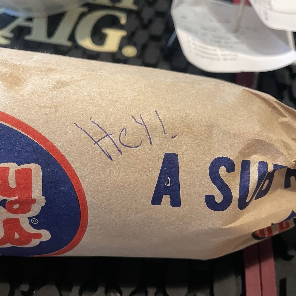Message from Jay, telling me hi!