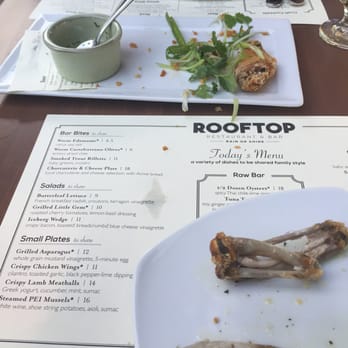 Rooftop - Crispy chicken wings...they were so good we could barely wait!!! - New American Near Me - Walnut Creek, California Rooftop - Crispy chicken wings...they were so good we could barely wait!!! - New American Near Me - Walnut Creek, California