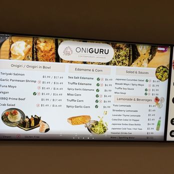 Oniguru - Menu - Japanese Near Me - Mission Viejo, California Oniguru - Menu - Japanese Near Me - Mission Viejo, California