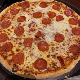 Large pizza with pepperoni Large pizza with pepperoni