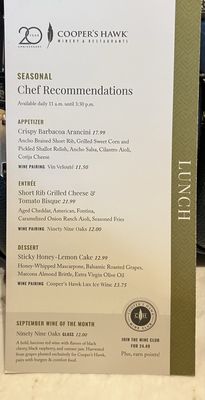 Menu photo 6 Cooper's Hawk Winery & Restaurant- Greenfield, WI Greenfield, WI Menu photo 6 Cooper's Hawk Winery & Restaurant- Greenfield, WI Greenfield, WI
