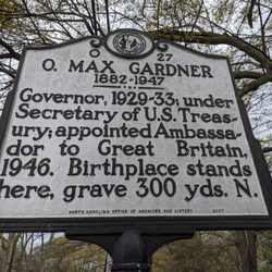 O Max Gardner Historical Marker - O. Max Gardner Historical Marker, Shelby