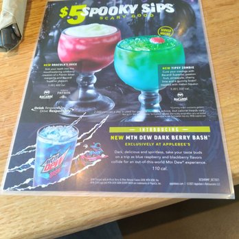 Applebee's Grill + Bar - Menu for the $5 spooky drinks - American Near Me - Azusa, California Applebee's Grill + Bar - Menu for the $5 spooky drinks - American Near Me - Azusa, California