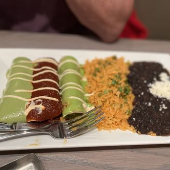 Miriam Cocina Latina - Enchiladas Mar Y Tierra (shrimp, steak & smoked chicken) - Latin American Near Me - Coppell, Texas Miriam Cocina Latina - Enchiladas Mar Y Tierra (shrimp, steak & smoked chicken) - Latin American Near Me - Coppell, Texas