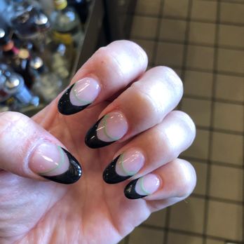Rendezvous Nails & Spa - Full acrylic set with art on each nail. Love, love, love! Lasted a month (nails held up GREAT) - Nail Salons Near Me - San Marcos , California Rendezvous Nails & Spa - Full acrylic set with art on each nail. Love, love, love! Lasted a month (nails held up GREAT) - Nail Salons Near Me - San Marcos , California
