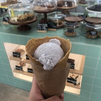 Gati - Lavender caramel in waffle cone - Ice Cream & Frozen Yogurt Near Me - Austin, Texas Gati - Lavender caramel in waffle cone - Ice Cream & Frozen Yogurt Near Me - Austin, Texas