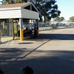 Security pass and check upon entering the grounds.  View from passing check point.