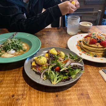 Scratch Kitchen - Marsala Roasted Shroom Grits Braised Pork Belly Benny and Milk N' Cereal Pancakes - Breakfast & Brunch Near Me - Honolulu, Hawaii Scratch Kitchen - Marsala Roasted Shroom Grits Braised Pork Belly Benny and Milk N' Cereal Pancakes - Breakfast & Brunch Near Me - Honolulu, Hawaii