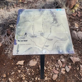 Huffaker Hills Trailhead - Map signs along the Huffaker Hills Trail. - Hiking Near Me