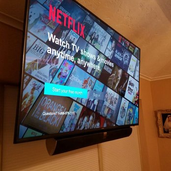 Audio Video Solutions - 65 inch tv with full motion bracket and sound bar installation - Home Theatre Installation Near Me - Flower Mound, Texas Audio Video Solutions - 65 inch tv with full motion bracket and sound bar installation - Home Theatre Installation Near Me - Flower Mound, Texas