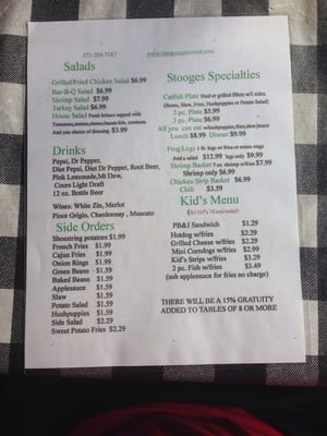 Menu photo 5 Stooges Jackson, MO