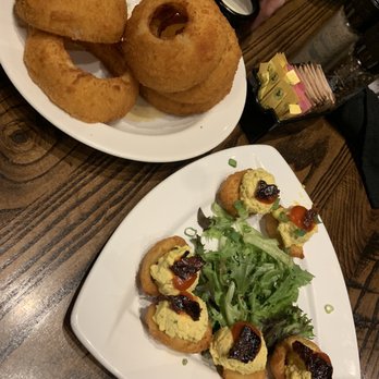 Local Goat - Deep Fried Deviled Eggs Onion Rings - Burgers Near Me - Ooltewah, Tennessee