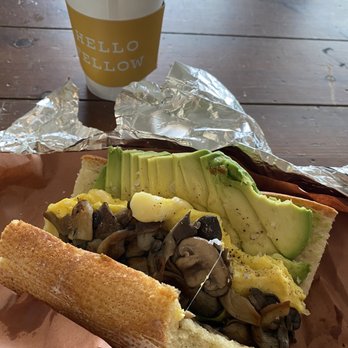 Fellow Mountain Cafe - Egg sandwich on baguette - Cafes Near Me - Hunter, New York