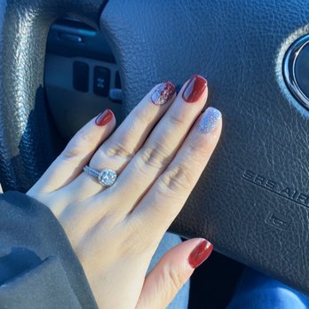 Allure Nail Spa - Totally diff color than my norm but I was feeling festive. Dipping powder 40$+5$ ombré. - Nail Salons Near Me - Gaithersburg, Maryland