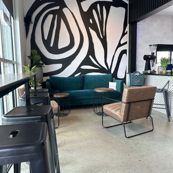 Afugá Coffee - Beautiful mural on the back wall - Coffee & Tea Near Me - Hutto, Texas