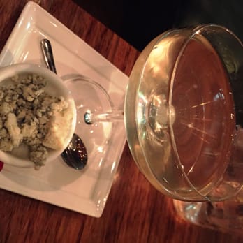Chambar - Fig Gin drink with side of blue cheese - Belgian Near Me - Vancouver, British Columbia