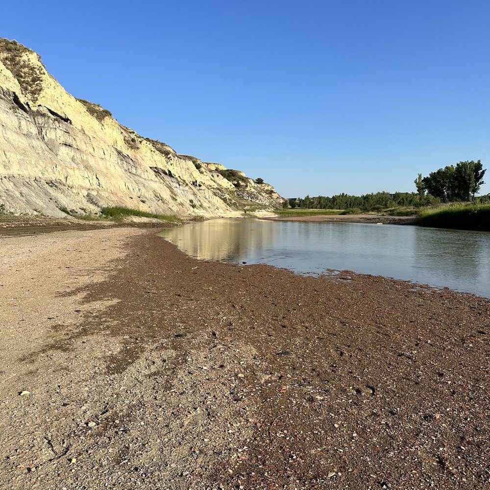 Medora - Little Muddy "beach" access at Medora - Campgrounds Near Me - Medora, North Dakota