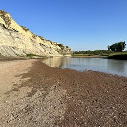 Little Muddy "beach" access at Medora Little Muddy "beach" access at Medora