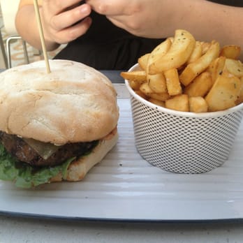 Grill'd - Harbourside - "Crispy" Bacon & Cheese burger with chips and sweet chili mayo - Burgers Near Me - Sydney, NSW