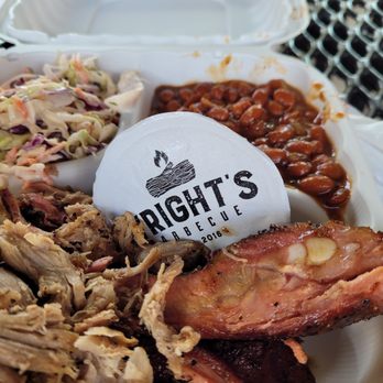 Wright’s Barbecue - Ribs, pulled pork beans and slaw - Barbeque Near Me - Bentonville, Arkansas Wright’s Barbecue - Ribs, pulled pork beans and slaw - Barbeque Near Me - Bentonville, Arkansas