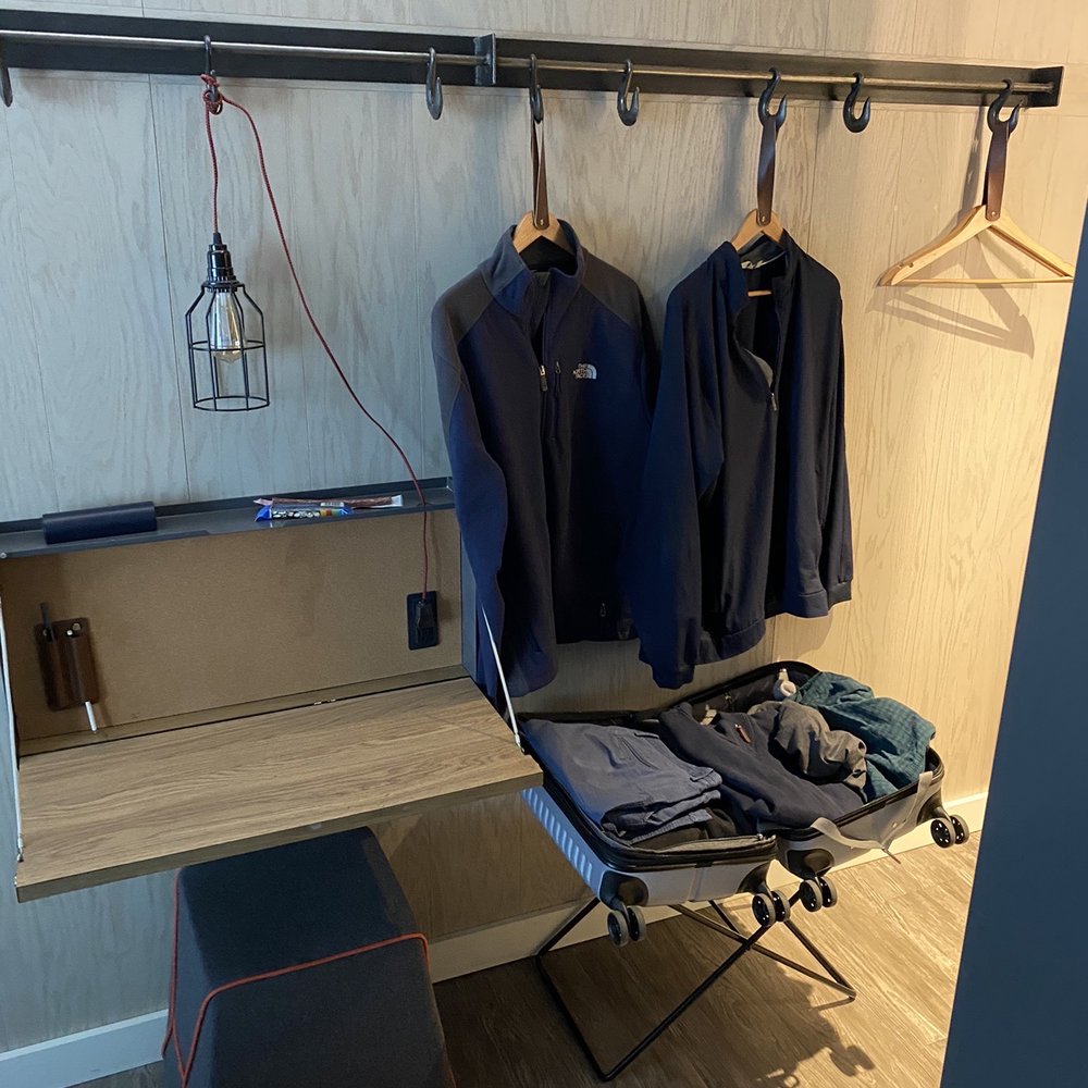 Moxy Seattle Downtown - No closets... just hang stuff on the wall - Hotels Near Me - Seattle, Washington