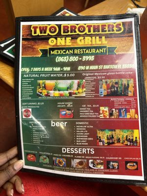 Menu photo 3 Two Brothers One Grill Bartow, FL