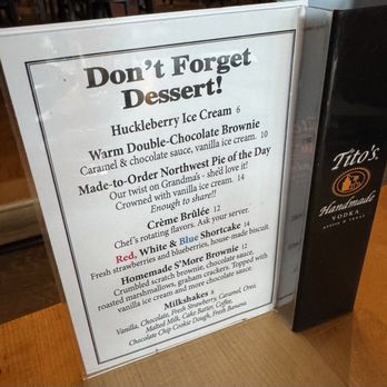 Uptown Grill - Dessert Menu - Cocktail Bars Near Me - Olympia, Washington