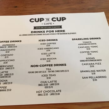 Cup to Cup Cafe - Menu - Coffee & Tea Near Me - Savannah, Georgia Cup to Cup Cafe - Menu - Coffee & Tea Near Me - Savannah, Georgia