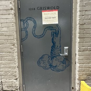 Bad Luck Bar - The door in the alley. - Cocktail Bars Near Me - Detroit, Michigan