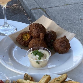 Oddfellows Cafe & Bar - Jalapeño fritters - Breakfast & Brunch Near Me - Seattle, Washington Oddfellows Cafe & Bar - Jalapeño fritters - Breakfast & Brunch Near Me - Seattle, Washington