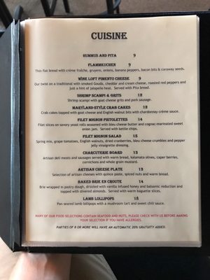 Menu photo 5 The Wine Loft Birmingham, AL Menu photo 5 The Wine Loft Birmingham, AL