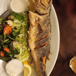 Bass and veggies Bass and veggies