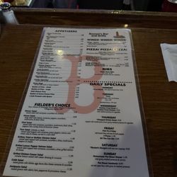 Boston's Bar & Grille - Menu Side #1