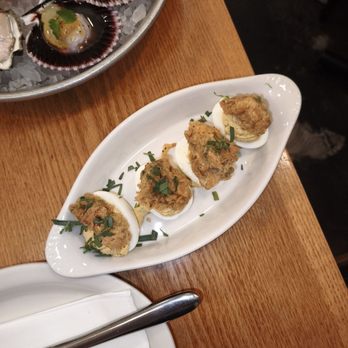 Fishwives - Fried Oysters on Deviled Eggs - Seafood Near Me - Pasadena, California