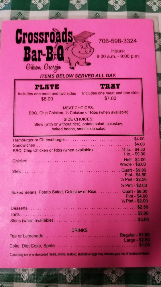 CROSSROAD BARBECUE Updated September 2024 5386 Landrum Rd, Gibson