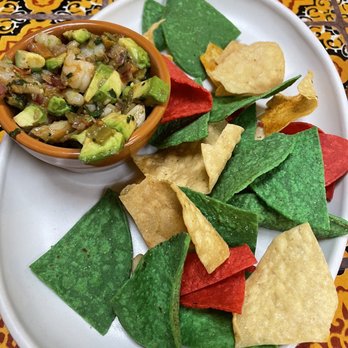 Cielos - Shrimp and avocado salsa & chip appetizer - Breakfast & Brunch Near Me - Tucson, Arizona