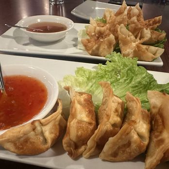 Pad Thai Cafe - 7 - Chicken Potstickers (6 pcs)  5 - Crab Wontons (6 pcs) - Thai Near Me - Glendale, Arizona