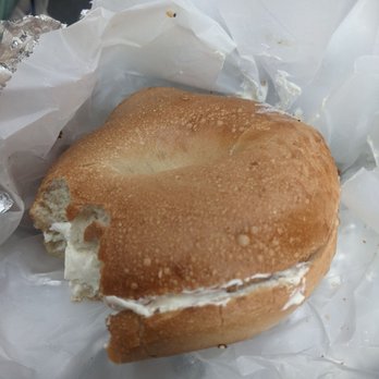 Schmear It - Plain bagel with cream cheese (woops I forgot to take the pic before I took a bite) - Bagels Near Me - Philadelphia, Pennsylvania Schmear It - Plain bagel with cream cheese (woops I forgot to take the pic before I took a bite) - Bagels Near Me - Philadelphia, Pennsylvania