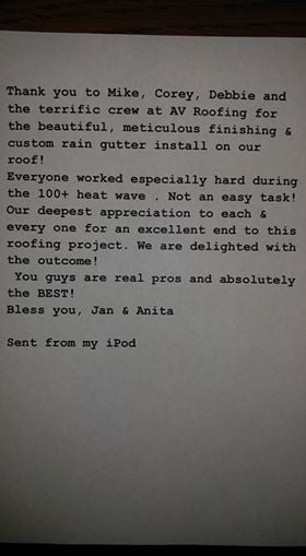 Slide of AV Roofing & Construction