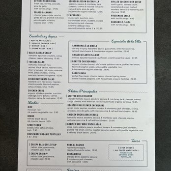 Olla Cocina - Menu - Cocktail Bars Near Me - San Jose, California Olla Cocina - Menu - Cocktail Bars Near Me - San Jose, California