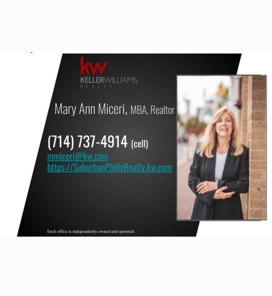 MARY ANN MICERI SUBURBAN PHILLY REALTY KW EXTON Contact Agent