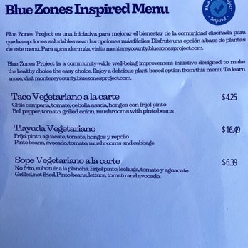 La Tortuga - Menu 7/2025 - Mexican Near Me - Seaside, California