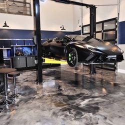 Brilliant Epoxy Floors - We call this metallic the "Milky Way"