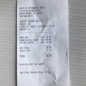 Basilic Vietnamese Grill - 10% off check with yelp checkin - Vietnamese Near Me - North Miami, Florida Basilic Vietnamese Grill - 10% off check with yelp checkin - Vietnamese Near Me - North Miami, Florida