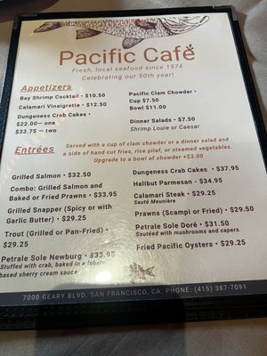 Menu photo 5 Pacific Cafe San Francisco, CA Menu photo 5 Pacific Cafe San Francisco, CA