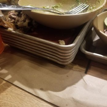 Bartaco - Stack of plates as we ate. - Tacos Near Me - Raleigh, North Carolina